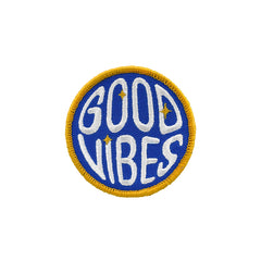 Basic Navy Blue Cap with Good Vibes Patch