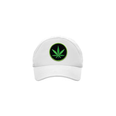 Basic White Cap with Leaf Patch