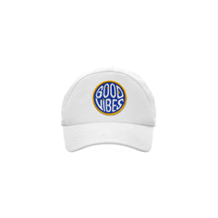 Basic White Cap with Good Vibes Patch