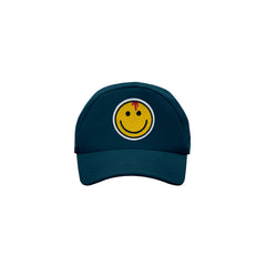 Basic Navy Blue Cap with Smiley Patch