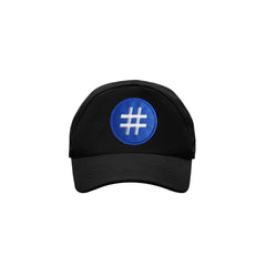 Basic Black Cap With Hashtag Patch