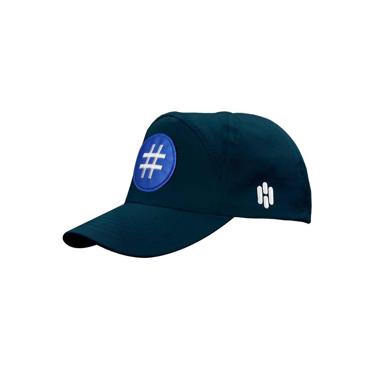 Basic Navy Blue Cap With Hashtag Patch