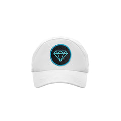 Basic White Cap With Diamond Patch