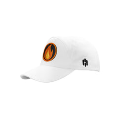 Basic White Cap With Fire Patch