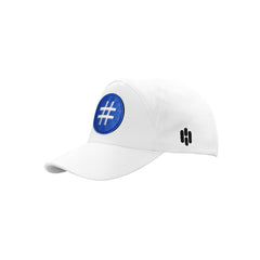 Basic White Cap With Hashtag Patch