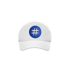 Basic White Cap With Hashtag Patch