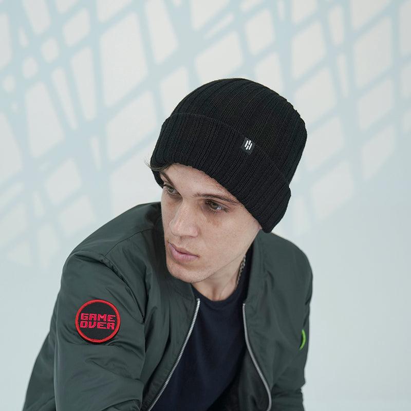 Black Beanie - Huegen.pk