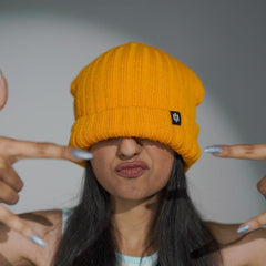 Orange Beanie - Huegen.pk