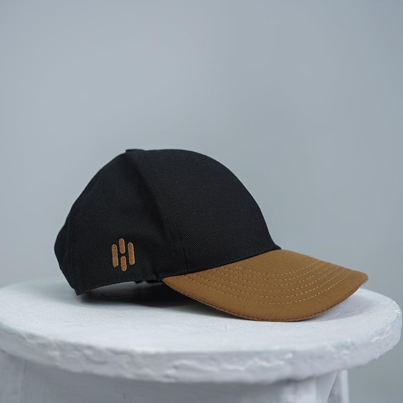 Basic Black & Brown Cap - Huegen.pk