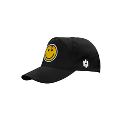 Basic Black Cap with Smiley Patch