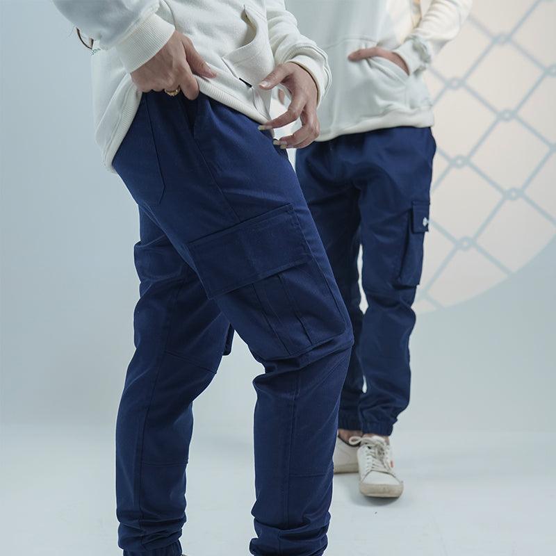 Navy Blue Cargo Pant - Huegen.pk